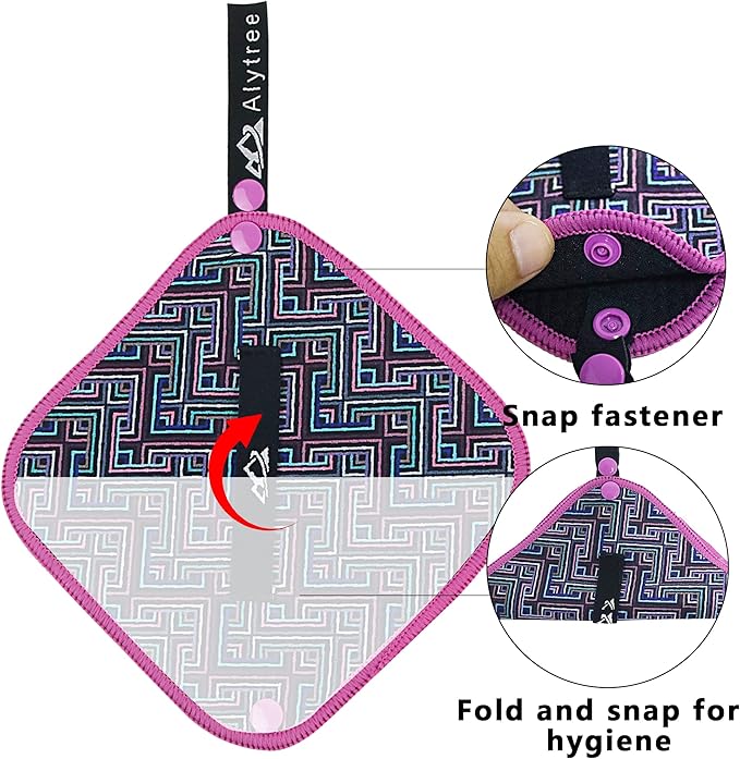 2PCS Pee Cloth Silver Infused for Women Hiking, Pee Rag for Female Peeing Outdoor,Camping Reusable Toilet Paper,Hygienic Urination Solution for Travel