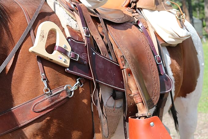19" Fanno Trail Saw with Premium Leather Scabbard & Cut-On-The-Pull Curved Blade, Pack Saw used for Hunting, Camping, Trail-Riding & Bushcraft; 19"