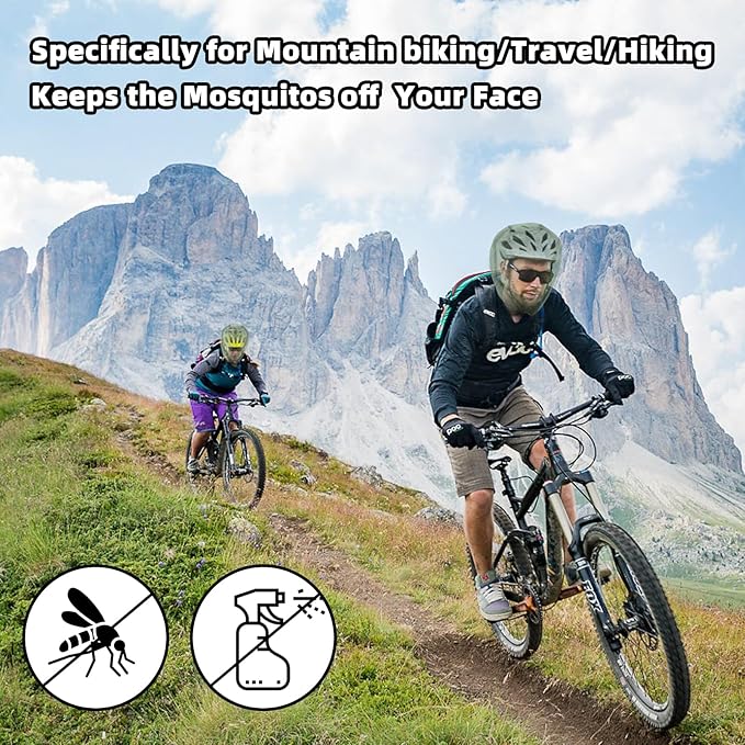 6 Packk Mosquito Covers Wearable Head Net Face Mesh Protecting Net Mosquito Fly Insects Bugs Preventing for Outdoor