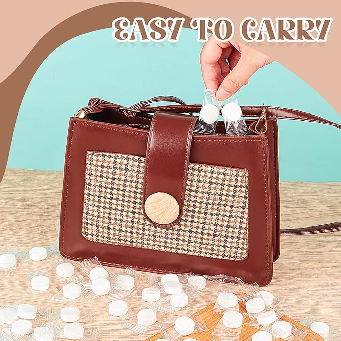 1500 Pcs Mini Compressed Portable Towel Disposable Coin Tissues Bulk Cotton Tissues Camping Wipes Toilet Paper Tablets Facial Washcloth Dehydrated Expandable for Beauty and Outdoor