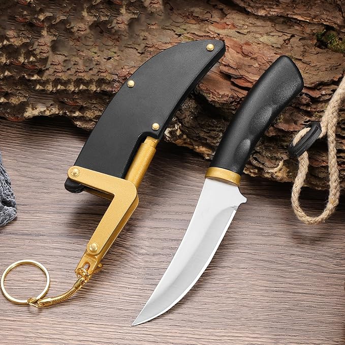 6.69'' Camping Knife Knife with Sheath,Stainless Steels Fixed Blade Knives for Men,Cool Pocket Knife Gifts for Men Women