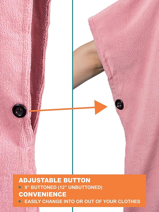 SUN CUBE Surf Poncho Changing Robe with Hood | Quick Dry Microfiber Wetsuit Changing Towel with Pocket for Surfing Men Women