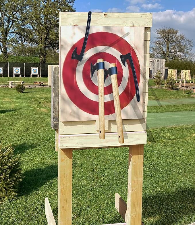 Throwing Axes 2 Pack, 16.2-inch Throwing Tomahawks High Carbon Steel & Wooden Handle, for Axe Throwing Recreation and Competition