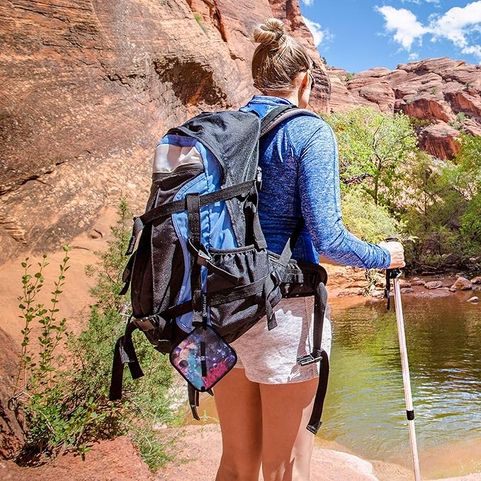 Pee Cloth:Silver Infused Pee rag for Women who Pee Outdoors, Reusable Absorbent Wipes, Eco alt. to Toilet Paper, Female Urination Solution for Camping, Hiking (2pc Combi- Galaxy+Fiesta)
