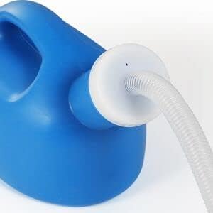 ONEDONE Portable Urinals for Men Women Urine Bottle Spill Proof Female Male Pee Bottle Urinal for Men Camping Toilet 68 OZ 47.24" Long Tube with Lid Blue