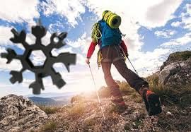 18-in-1 Snowflake Multi Tool Portable Stainless Steel Snowflake Bottle Opener/Flat Phillips Screwdriver Kit/Wrench Tools for Outdoor Camping Tool ,Christmas Gift (1Gold+2Silver+2Black +2Colorful)