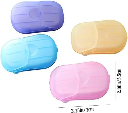 5 Boxes/100 Sheets Multicolor Disposable Soap Paper Hand Cleaner Fragrance Mini Color Soap Paper Outdoor Hiking Lovely and Practical Easy to Use and Store,Soap and Shampoo,Personal Care
