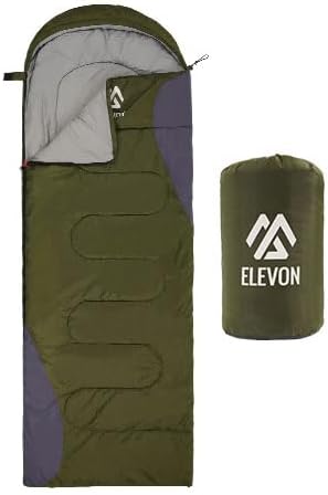 Sleeping Bag for Adults Teens Kids Cold Warm Weather, Portable Waterproof & Lightweight, Compact with Compression Sack, for 3-4 Seasons Camping, Backpacking, Hiking, Travel, Indoors Outdoors