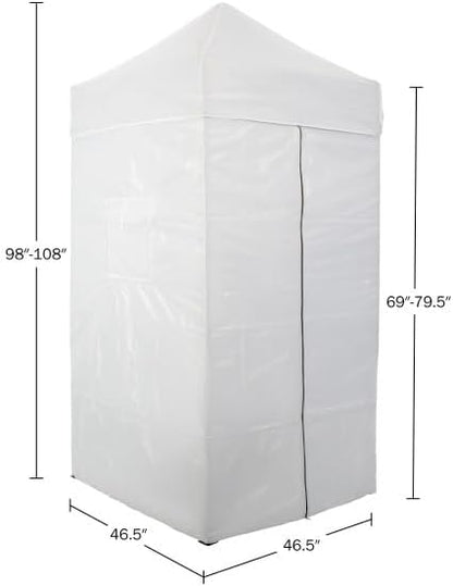 Pop Up Changing Tent - 46.5” Steel Frame Canopy Sun Shelter Pool Cabana, Portable Changing Room, or Privacy Tent for Camping Toilet or Portable Shower - Camping Essentials by Wakeman Outdoors (White)