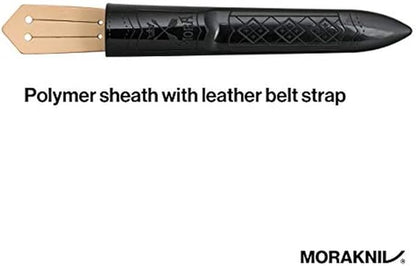 Industrial Revolution Morakniv Classic No 2 Knife with Finger Guard, Carbon Steel 105mm Blade