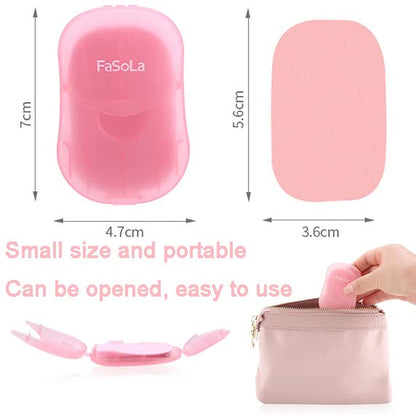 2 Packs (100 Sheets) Mini Portable Disposable Travel Paper Soap Sheets Foaming Hand Washing Bath Scented Paper Soap hand soap for Indoor, Outdoor, Travel, Camping Hiking
