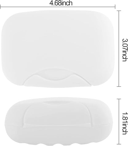 2 Pcs Plastic Soap Case Holder Container Box Home Outdoor Hiking Camping Travel Clear