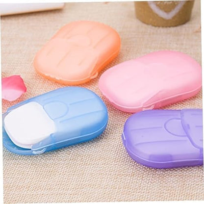 5 Boxes/100 Sheets Multicolor Disposable Soap Paper Hand Cleaner Fragrance Mini Color Soap Paper Outdoor Hiking Lovely and Practical Easy to Use and Store,Soap and Shampoo,Personal Care