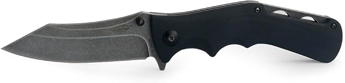 ILEAF Pocket Folding Knife, 3.4 inch D2 Steel Blade, Black G10 Handle, Liner Lock for Everyday Carry Outdoor Camping (D2 Steel)