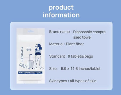 24pcs Cotton Plus Thickened Compressed Towel Mini Compressed Towel Disposable Portable Cleansing Wipe Face Wash Towel Reusable (Expand 9.9 x 11.8 inches)