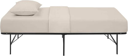 4-PC Cot Sheet Sets, 28x75, 100% Cotton Fitted Sheets - Perfect for Narrow Twin/RV Bunk/Camping Cot/Guest Bed Replacement, Fits Upto 4-8" Deep Mattress - Beige Solid