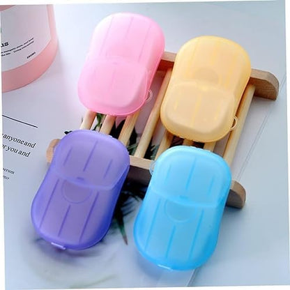5 Boxes/100 Sheets Multicolor Disposable Soap Paper Hand Cleaner Fragrance Mini Color Soap Paper Outdoor Hiking Lovely and Practical Easy to Use and Store,Soap and Shampoo,Personal Care