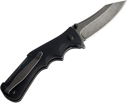 ILEAF Pocket Folding Knife, 3.4 inch D2 Steel Blade, Black G10 Handle, Liner Lock for Everyday Carry Outdoor Camping (D2 Steel)