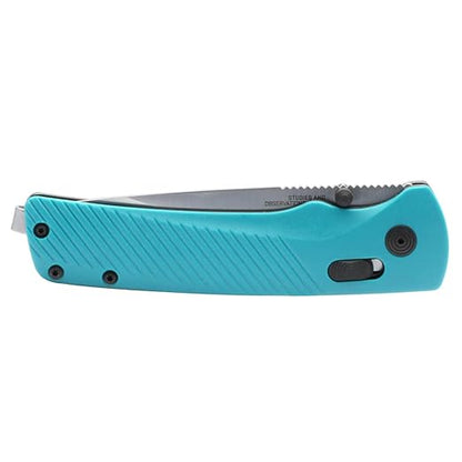 SOG Flash AT Daily Carry Ambidextrous Pocket Compact Folding Knife | Ergonomic Handle for Enhanced Grip | D2 Steel Blade, Petrol Green/Satin