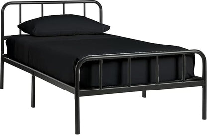 4-PC Cot Sheets Set - 32x75, 100% Cotton Fitted Sheet - Perfect for Narrow Twin/RV Bunk/Camping Cot/Guest Bed Replacement, Fits Up to 4-8" Deep Mattress - Charcoal Solid