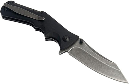 ILEAF Pocket Folding Knife, 3.4 inch D2 Steel Blade, Black G10 Handle, Liner Lock for Everyday Carry Outdoor Camping (D2 Steel)
