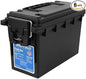 Sheffield 12629 Ammo Storage Box, Stackable .30 Cal Field Boxes, Water and Dust Resistant, Lockable, Made in USA, Black (Pack of 6)