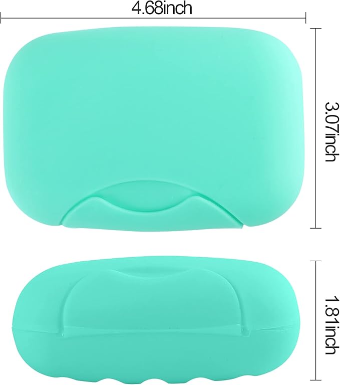 2 Pcs Plastic Soap Case Holder Container Box Home Outdoor Hiking Camping Travel Blue