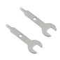2 PCS 3/8 Inch Collet Wrench Key 9.5mm Nut Spanner For Rotary Tool Silver Stainless Steel Collet Wrench Key for Engraving Machine - Durable High Rigidity for Engraving Equipment Engraving Tools