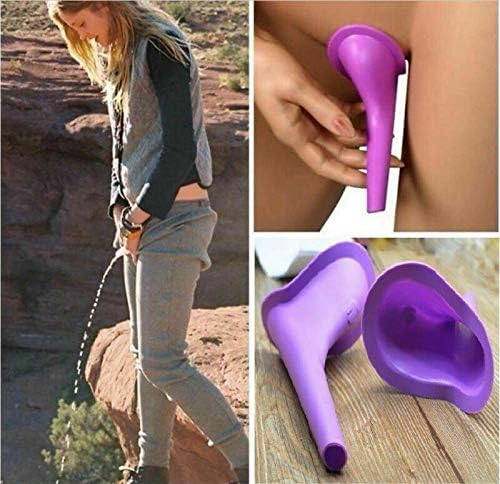 2Pack Female Urination Device, Female Urinal Silicone Funnel Urine Cups Portable Urinal for Women Standing Up to Pee Funnel Reusable Women Pee Funnel, Camping,Outdoor,Travel, Activities