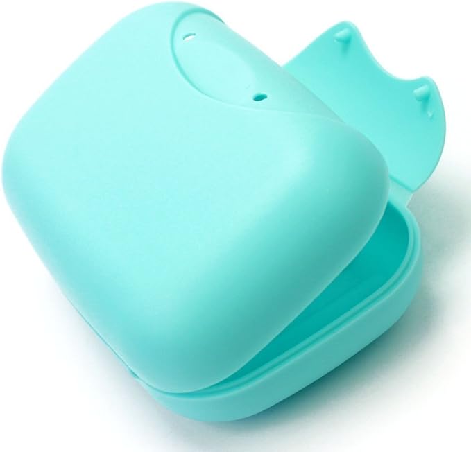 2 Pcs Plastic Soap Case Holder Container Box Home Outdoor Hiking Camping Travel Blue