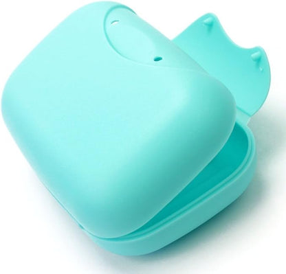 2 Pcs Plastic Soap Case Holder Container Box Home Outdoor Hiking Camping Travel Blue