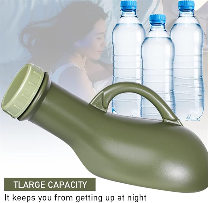 Urinal Travel Toilet Urinal Bottles with Funnel Pee Bottle Urinals Unisex Portable Urine Bottle Pee Container for Camping Outdoor Car Travel 1000ML