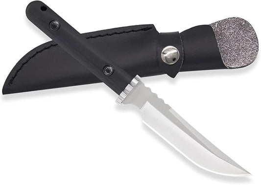 5.8 inch Fixed Knife Bushcraft Knife with D2 Blade for Camping Hunting Knife for Outdoor Survival Tool Gifts for Men, steel, realbbh123