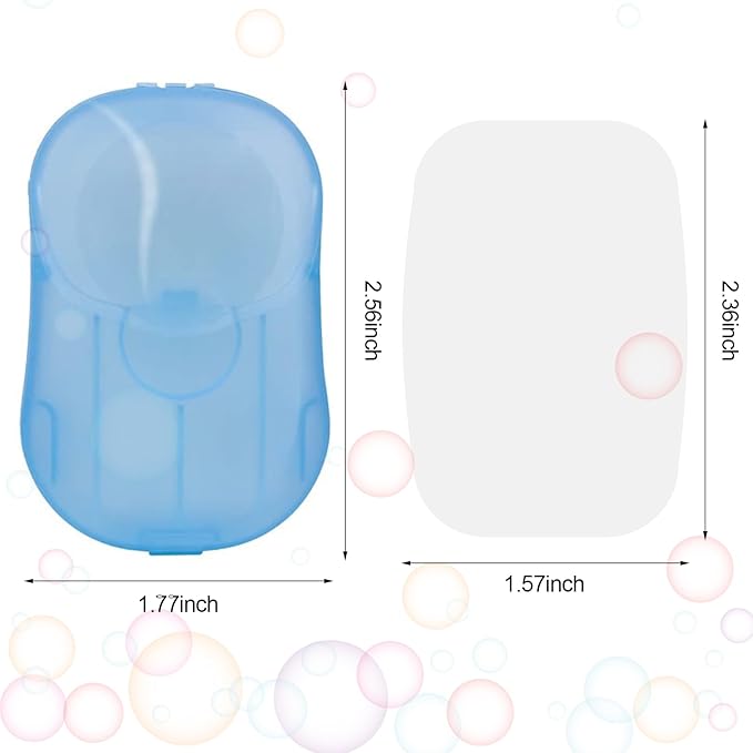 4PCS Disposable Hand Washing Paper Soap Sheets, Mini Portable Cleaning Paper Soap Tablet, Suitable for Travelling Outdoor Camping Carrying(80 Sheets)