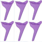 6 PCS Portable Reusable Women's Outdoor Standing Pee Silicone Funnel, for Outdoor, Activities Camping Trips, Hiking Gear, Traffic Jams and Queues