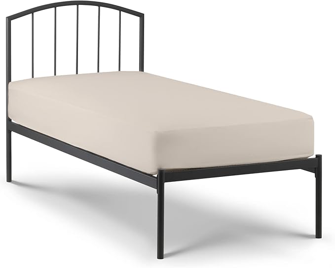 4-PC Cot Sheet Set - 25x75, 100% Cotton Fitted Sheet - Perfect for Narrow Twin/RV Bunk/Camping Cot/Guest Bed Replacement, Fits Upto 4-8" Deep Mattress - Beige Solid