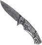3D embossed folding knife, outdoor knife for camping, barbecue, fishing, cutting (Werewolf)