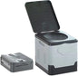 Portable toilet, portable folding toilet, folding toilet with cover, outdoor travel toilet, camping travel toilet (Black)