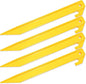 10 Pack Plastic Tent Stakes - 9 Inch Heavy Duty Beach Tent Pegs Canopy Stakes - Essential Gear for Camping, Backpacking, Gardening and More