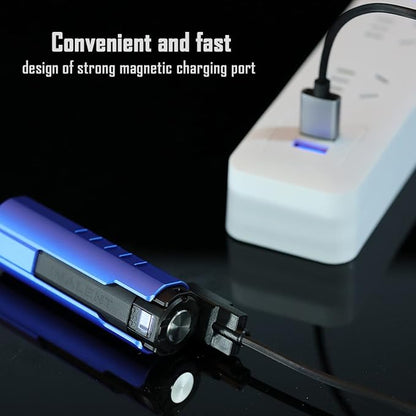 IMALENT LD70 Pocket EDC Flashlight, 4000 Lumens Compact Bright Powerful Flashlights with CREE XHP70.2 LED, Rechargeable Handheld Torch for Camping and Hiking(Blue)