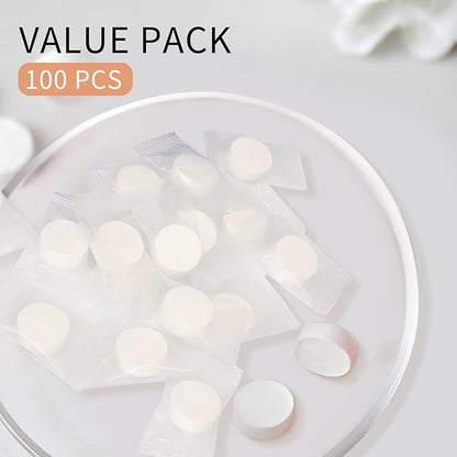 200 PCS Mini Compressed Towel, Disposable Face Compressed Towel, Portable Compressed Hand Wip Compressed Coin Tissue for Travel/Home/Outdoor/Camping/Makeup/Sport
