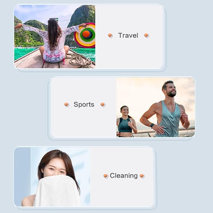 3 Pcs Disposable Bath Towels, 55 x 27 inch Travel Bath Towel, Portable Towels Camping Wipes Magic Towels Compressed Bath Towel Wash Cloth for Hiking, Beach,Swimming and Traveling- Portable & Reusable