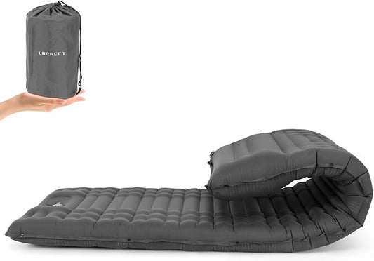 Inflatable Camping Sleeping Pad with Pillow, Thick 4.5 Inch Portable Sleeping Pad, Lightweight Sleeping Mat for Camping, Backpacking, Hiking