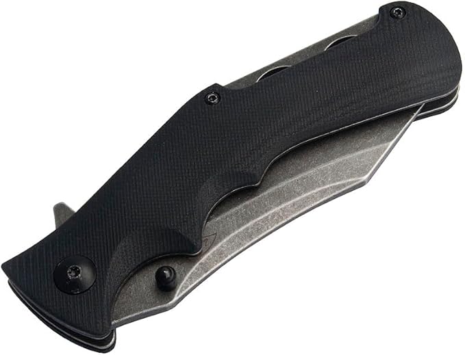 ILEAF Pocket Folding Knife, 3.4 inch D2 Steel Blade, Black G10 Handle, Liner Lock for Everyday Carry Outdoor Camping (D2 Steel)