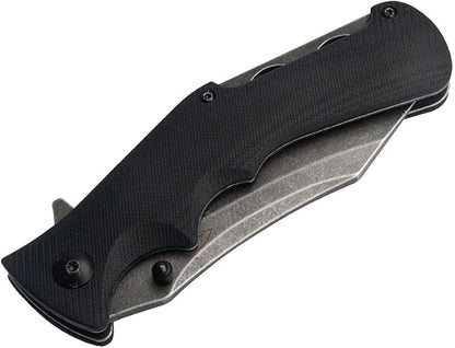 ILEAF Pocket Folding Knife, 3.4 inch D2 Steel Blade, Black G10 Handle, Liner Lock for Everyday Carry Outdoor Camping (D2 Steel)