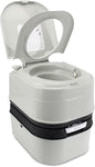 Portable Toilet RV Potty, 6.4 Gallon 24L Piston Pump Flush with Level indicator Detachable Anti-Leak Handle Water Pump,Rotating Spout Indoor & Outdoor Hiking Toilet for Camping, Fishing Travel