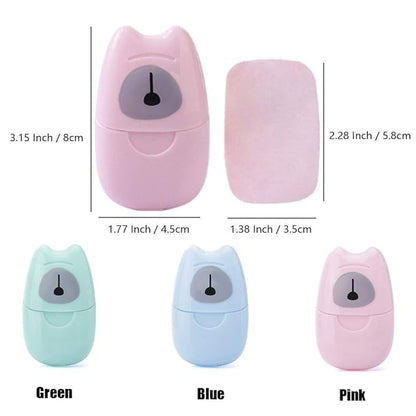 3 Boxs (150 Sheets) Mini Portable Travel Soap Paper Sheets Disposable Hand Washing Bath Scented Paper Soap for Outdoor, Camping Hiking (Colorful)
