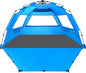 WhiteFang Deluxe Pop Up Beach Tent Sun Shade Shelter for 3-4/5-6 Person, UV Protection, Extendable Floor with 3 Ventilating Windows Plus Carrying Bag, Stakes, and Guy Lines