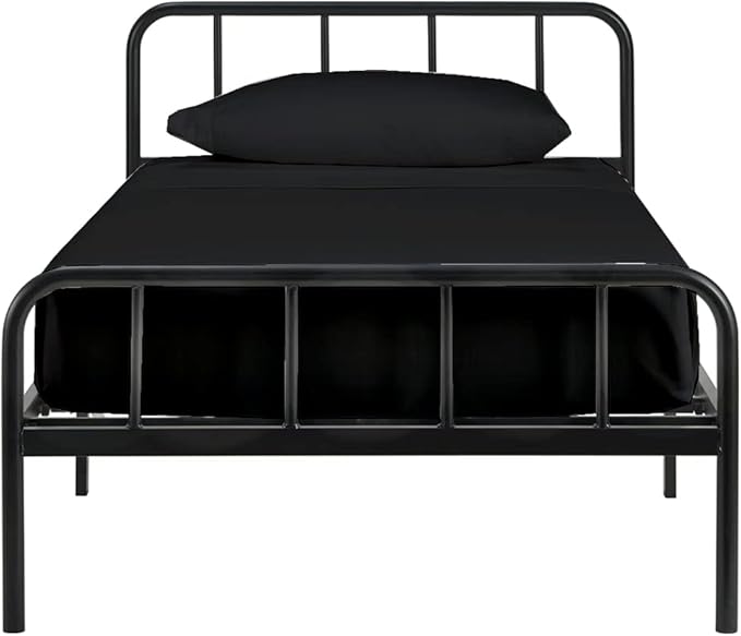 4-PC Cot Sheets Set - 32x75, 100% Cotton Fitted Sheet - Perfect for Narrow Twin/RV Bunk/Camping Cot/Guest Bed Replacement, Fits Up to 4-8" Deep Mattress - Charcoal Solid