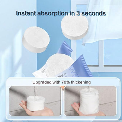 3 Pcs Disposable Bath Towels, 55 x 27 inch Travel Bath Towel, Portable Towels Camping Wipes Magic Towels Compressed Bath Towel Wash Cloth for Hiking, Beach,Swimming and Traveling- Portable & Reusable